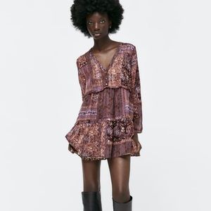 Patchwork mini dress